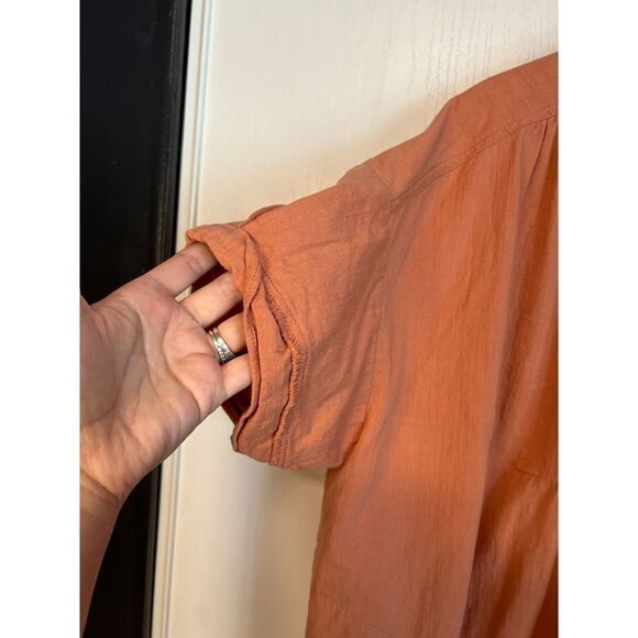 Ces Femme Terracotta Orange Boho Mini Dress - Picture 2 of 9